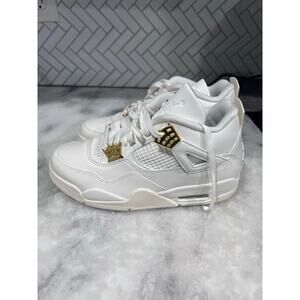 Nike Air Jordan 4 Retro White Gold Women’s 9 AQ9129-170 2024 OG Basketball